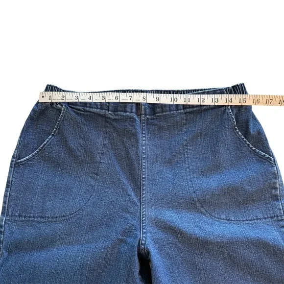 Croft & Barrow Stretch Dark Blue Straight Leg Jeans Elastic Waist Size Large - Picture 5 of 8